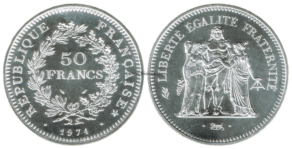 Francia - 50 Franchi 1974 Argento 