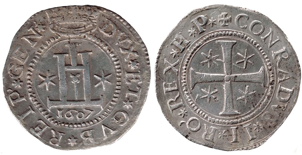 Genova - scudo al castello 1607 HP argento 