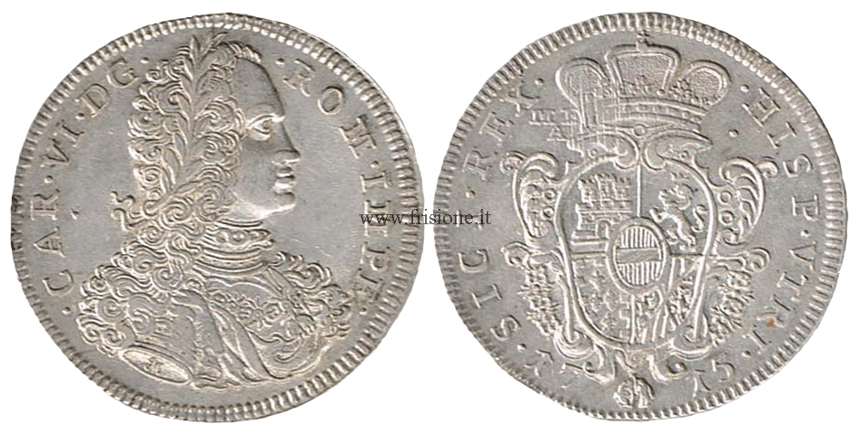 Napoli - Carlo 6 - Ducato argento 1715
