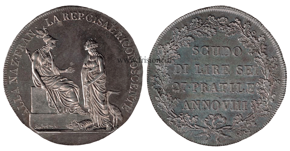 Repubblica Cisalpina - Scudo da 6 lire argento