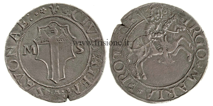 Savona - Francesco I di Francia - cavallotto in argento