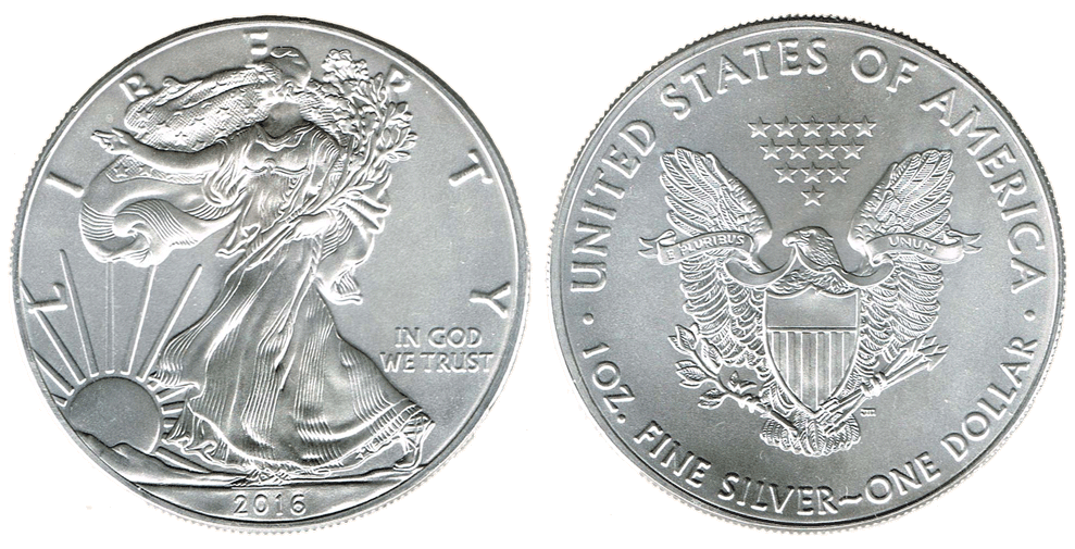 Usa dollaro argento silver eagle oncia 2016