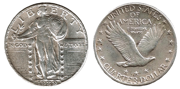 Usa 25 centesimi 1926 Libertà stante