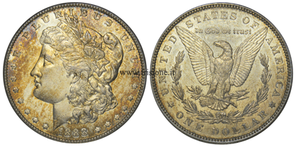 Stati Uniti 1 dollaro argento 1888 tipo Morgan