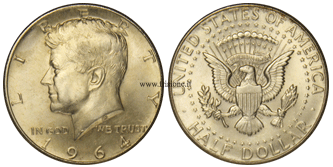 USA - Mezzo dollaro 1964 Kennedy argento