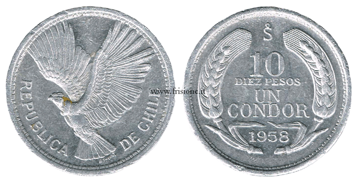 Chile - 10 Pesos - Un Condor 1958