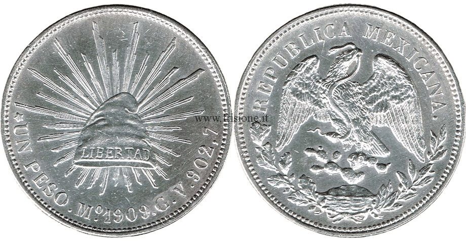 Messico_peso_1909 argento