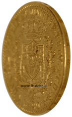 Carlo Felice bordo del 20 lire oro 1828 Torino