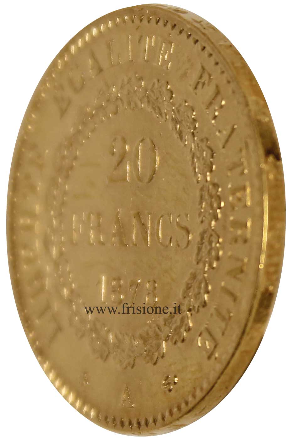 Francia marengo oro 1878 a profilo