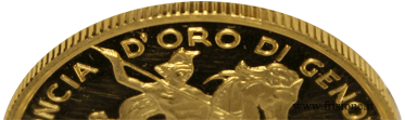 Bordo medaglia Colombo - mezza oncia oro