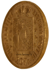 Bordo del 20 franchi oro Liechtenstein