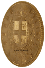 Bordo del 20 lire oro 1869 To