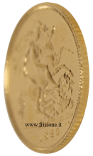 G. Bretagna profilo della mezza sterlina oro 1983