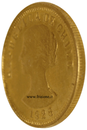 Cile profilo del 50 pesos oro 1926