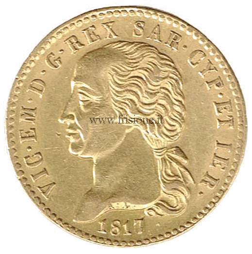 Vittorio Emanuele I - 20 lire oro 1817 - marengo italiano in oro-diritto