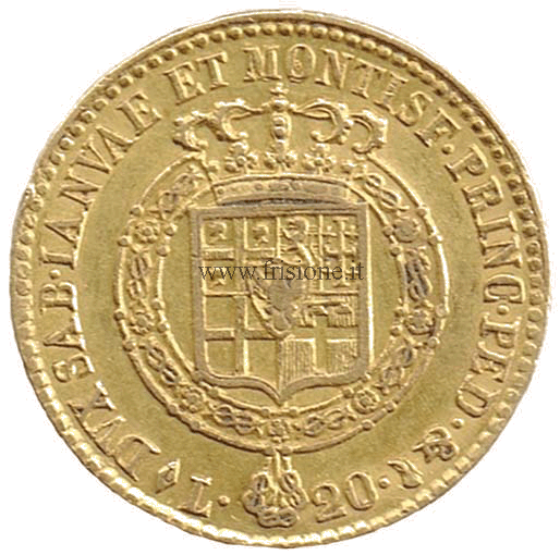 Vittorio Emanuele I - 20 lire oro 1817 - marengo italiano in oro-rovescio