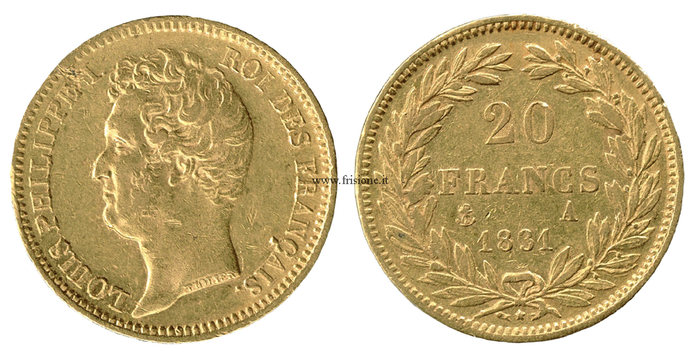 Francia Luigi Filippo 20 Franchi 1831 A - marengo francese