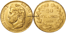 Francia - Luigi Filippo  20 Franchi oro 1839 A