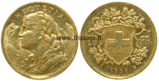 Svizzera - 20 Franchi oro 1906 - marengo svizzero