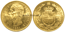 Umberto I - 20 lire 1881 - marengo oro italiano