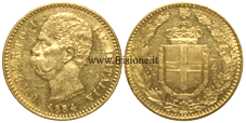 Umberto I - 20 Lire 1884 marengo oro