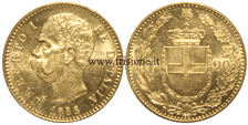 Umberto I - 20 Lire oro 1886 - marengo italiano