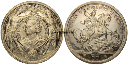Genova - Colombo - medaglia 1992 - Oncia argento