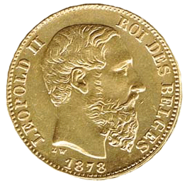 marengo oro_BELGIO - Leopoldo II - 20 Franchi 1878 Marengo oro - diritto