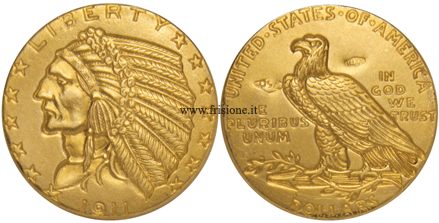 USA medaglia in oro tipo 5 dollari