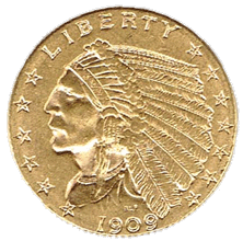 Stati Uniti - 2 1/2 dollari oro indiano diritto