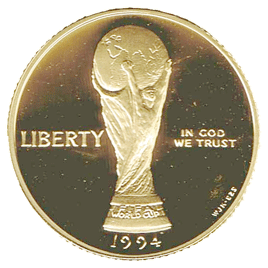Stati Uniti_USA - 5 dollari oro 1994 - coppa del mondo diritto