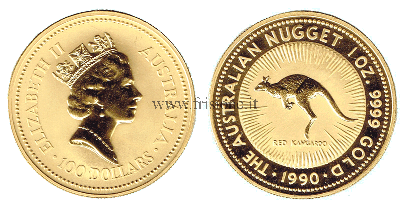 Australia 100 dollari 1990 oncia oro