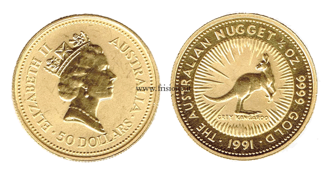 Australia - 50 Dollari - mezza oncia oro