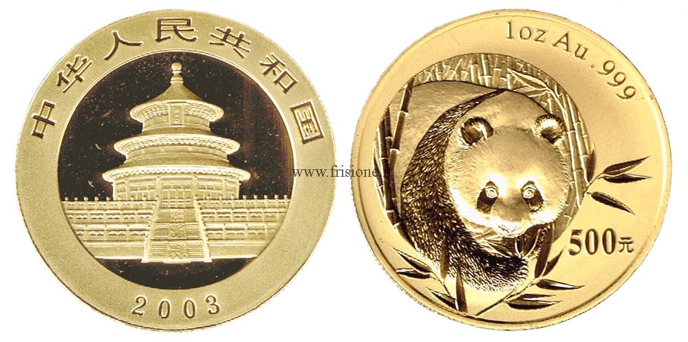 Cina - 500 yuan - oncia oro