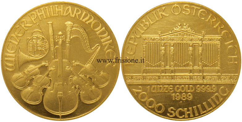 Austria - 2000 Scellini 1989 - oncia oro
