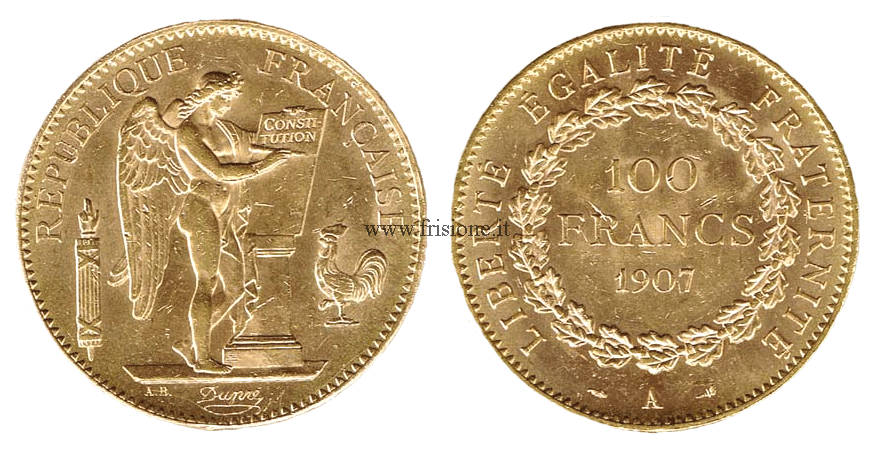 Francia 100 franchi oro 1907