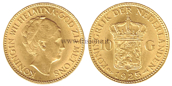 Olanda 10 Gulden 1925