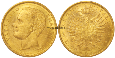 20 lire 1905 marengo oro