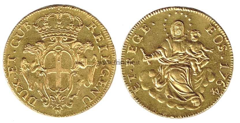 Genova  100 Lire oro 1764