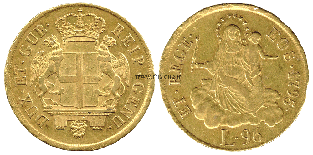 Genova 96 lire oro 1795
