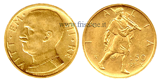Vittorio Emanuele III - 50 lire 1931 IX