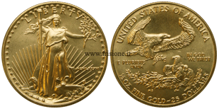 Stati Uniti - USA 25 dollari 1986  mezza oncia oro