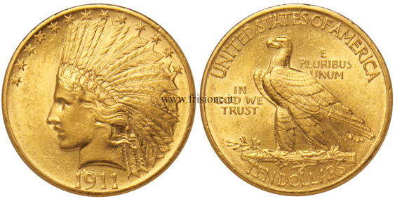 10 Dollari 1911 - Indiano