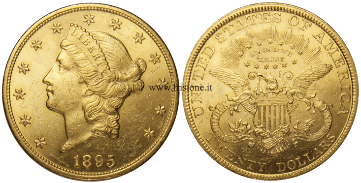 USA - 20 Dollari 1895 - Liberty