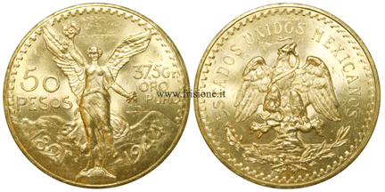Messico  50 Pesos oro 1944 messicano