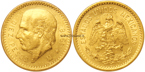 10 Pesos oro 1908