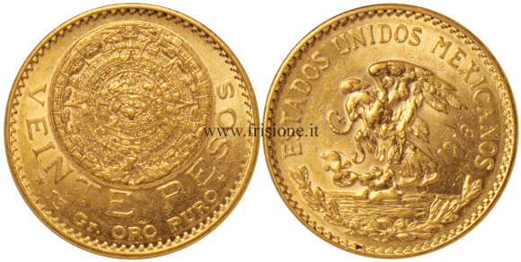 20 Pesos oro 1918 - Messico