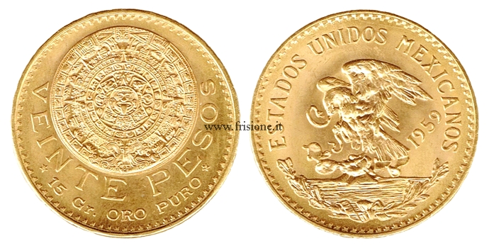 Messico 20 pesos oro 1959