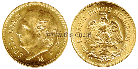 Messico 5 Pesos oro 1955