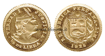 Perù - Quinto di libra oro 1925